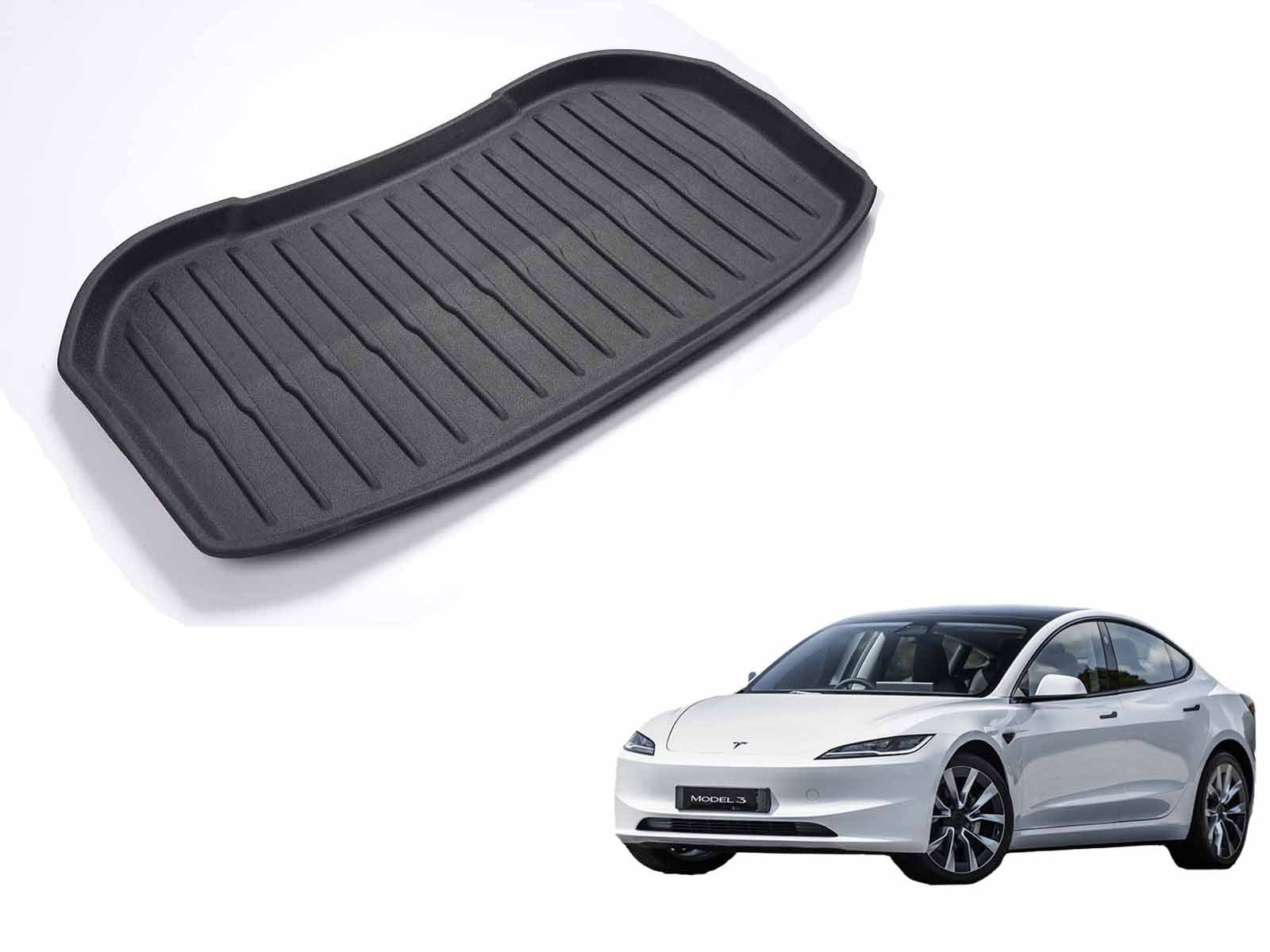 Tesla Model 3 (2024 Highland): Frunk Mat (Premium Recyclable Rubber) - Torque Alliance