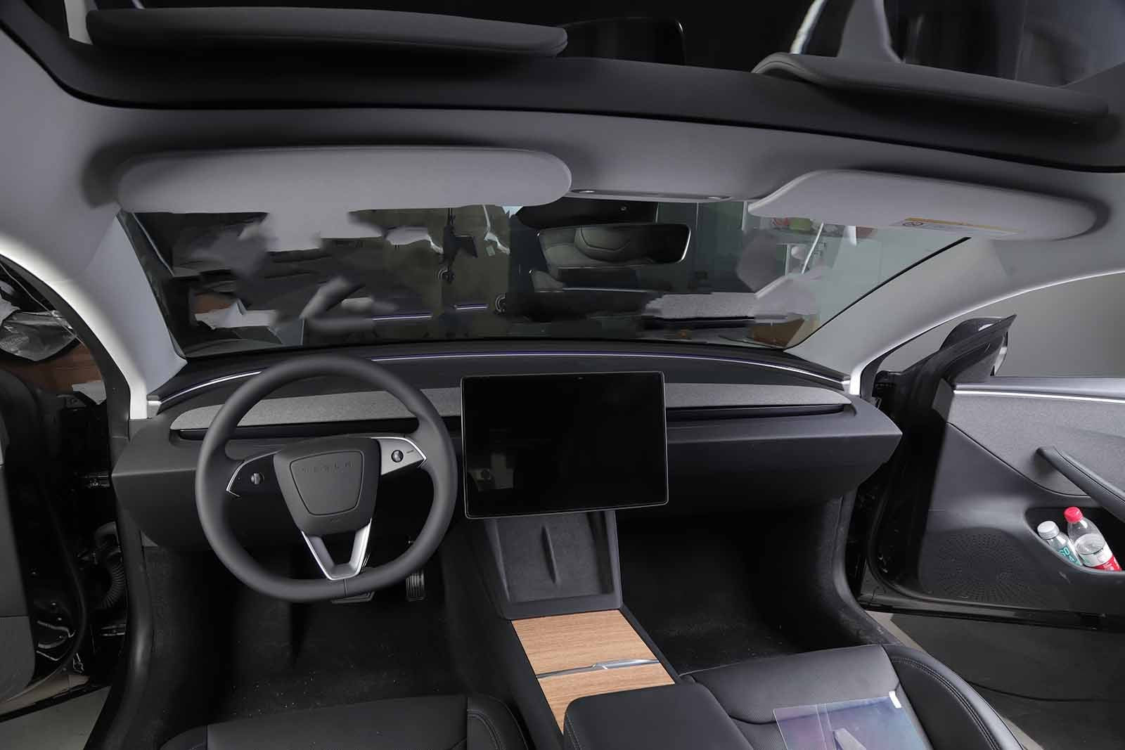 Tesla Model 3 (2024 Highland): Screen Protector Set (9H Tempered Glass, F+R 2 pcs) - Glossy Clear - Torque Alliance