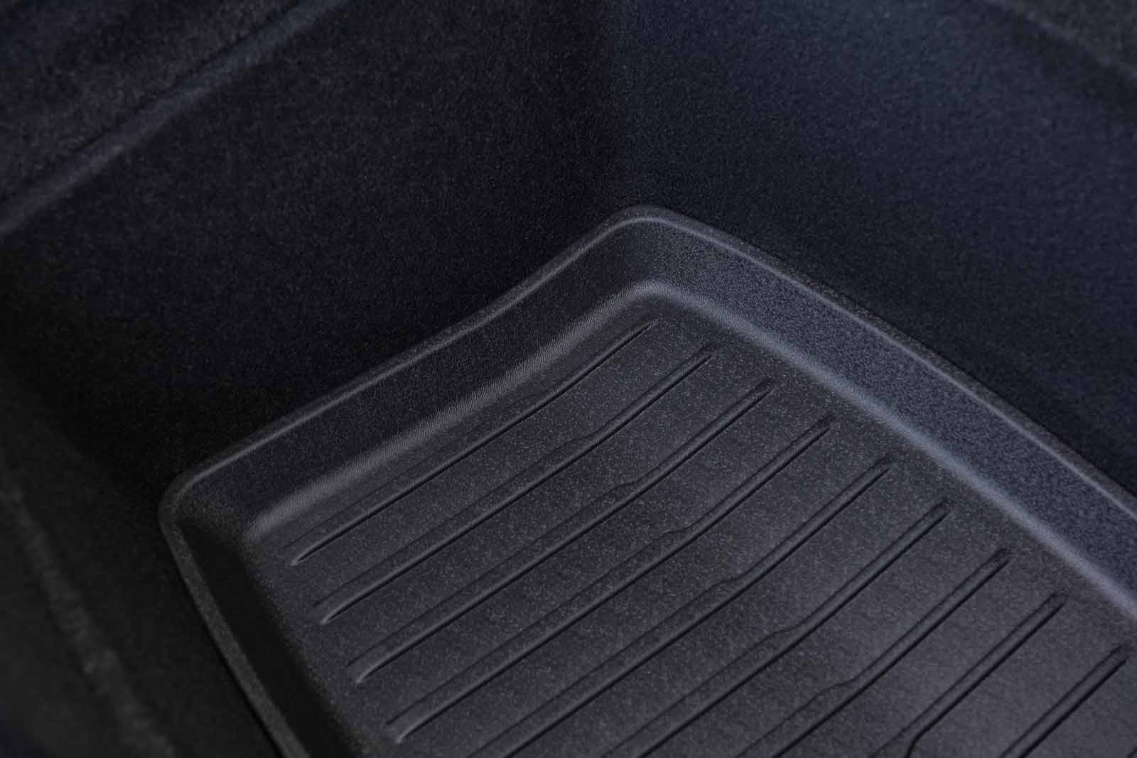 Tesla Model 3 (2024 Highland): Trunk Lower Compartment Mat (Premium Recyclable Rubber) - Torque Alliance