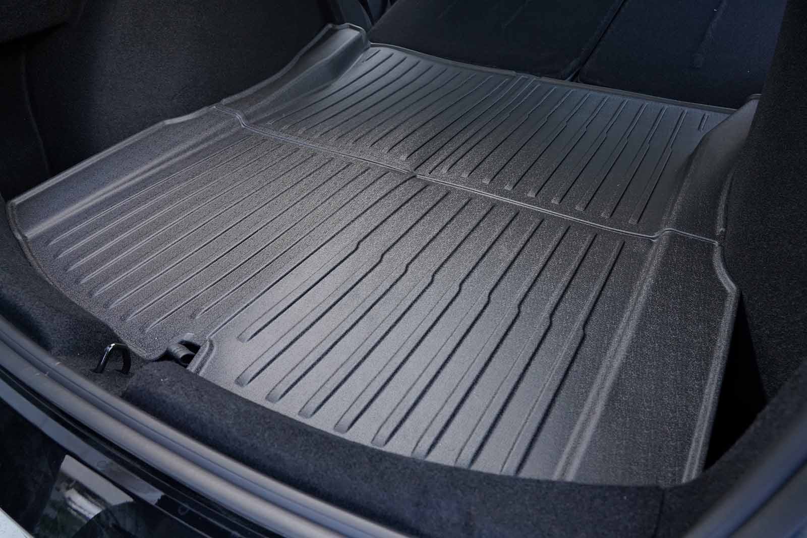 Tesla Model 3 (2024 Highland): Trunk Mat, Boot Liner (Premium Recyclable Rubber) - Torque Alliance