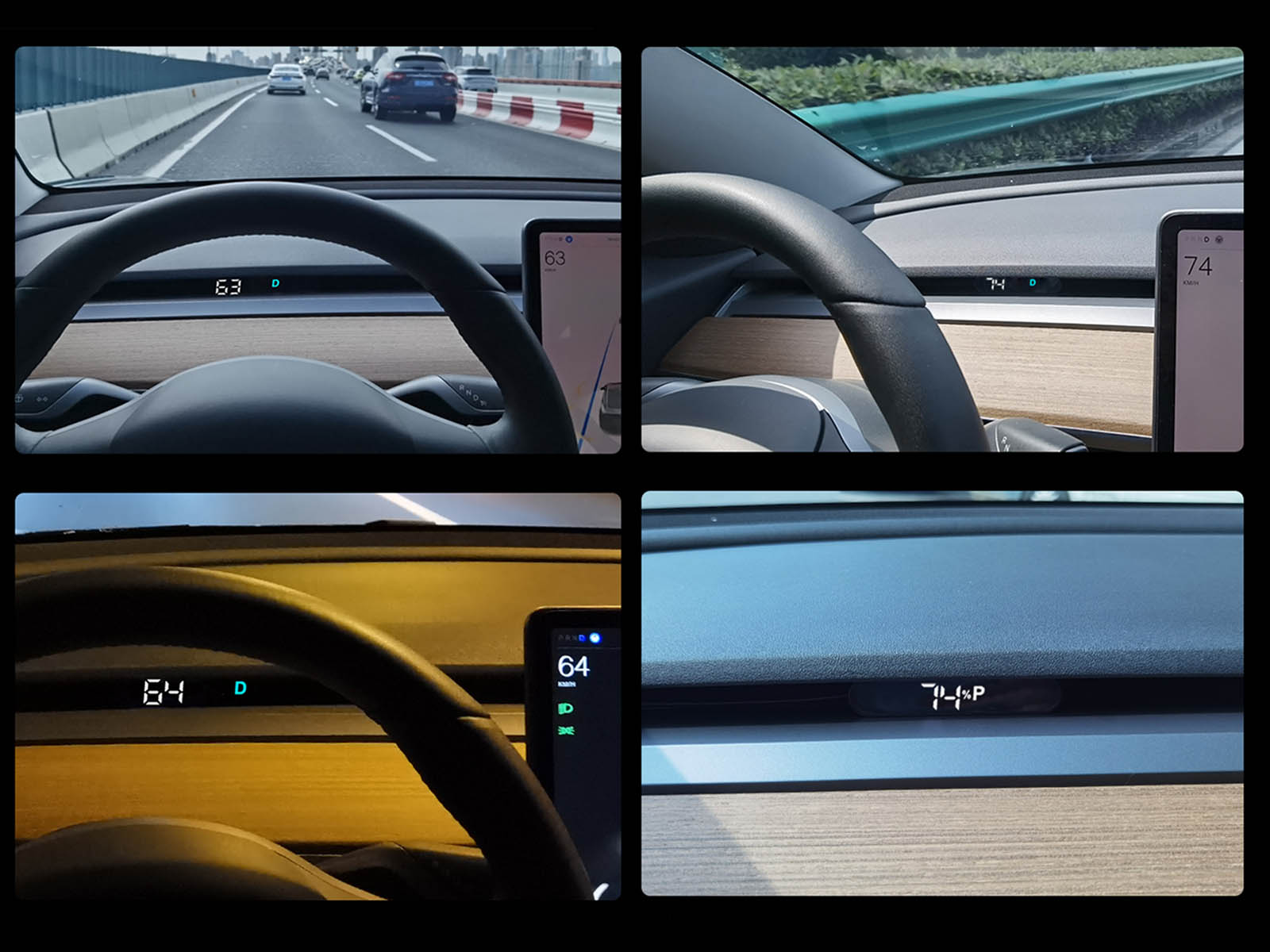 Tesla Model 3 and Model Y Retrofit Stealth Hidden Dashboard HUD Hea