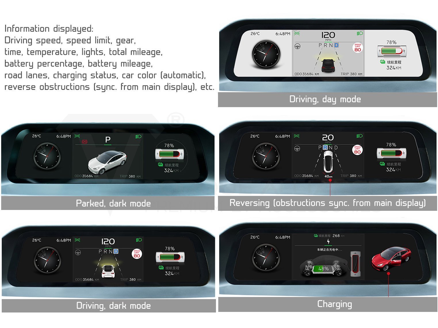 Tesla Model 3_Dashboard Upgrade Module with Instrument Display - Torque Alliance