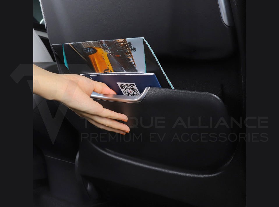 Tesla Model 3&Y: Foldable Seatback Tray, Seatback Table with Wireless Charging - Torque Alliance