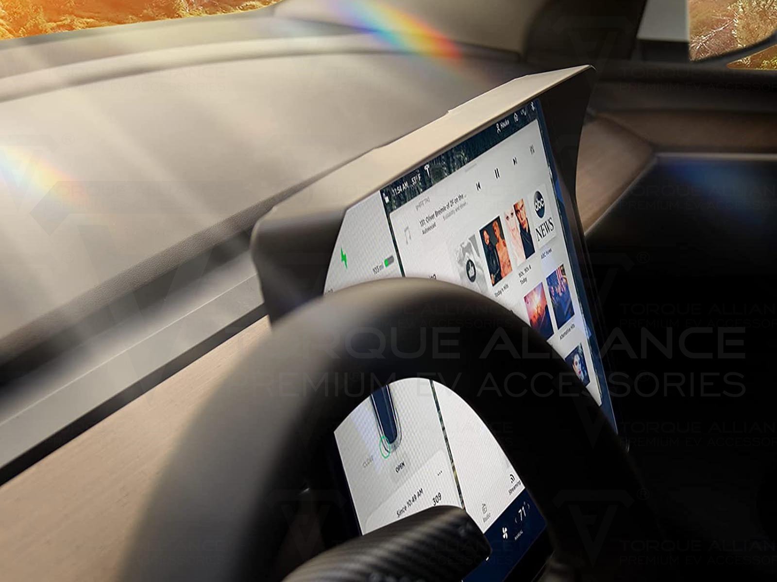 Protecteur d'écran pour tableau de bord et siège de deuxième rangée, Film  trempé, couverture complète pour Tesla, 2024 Model 3