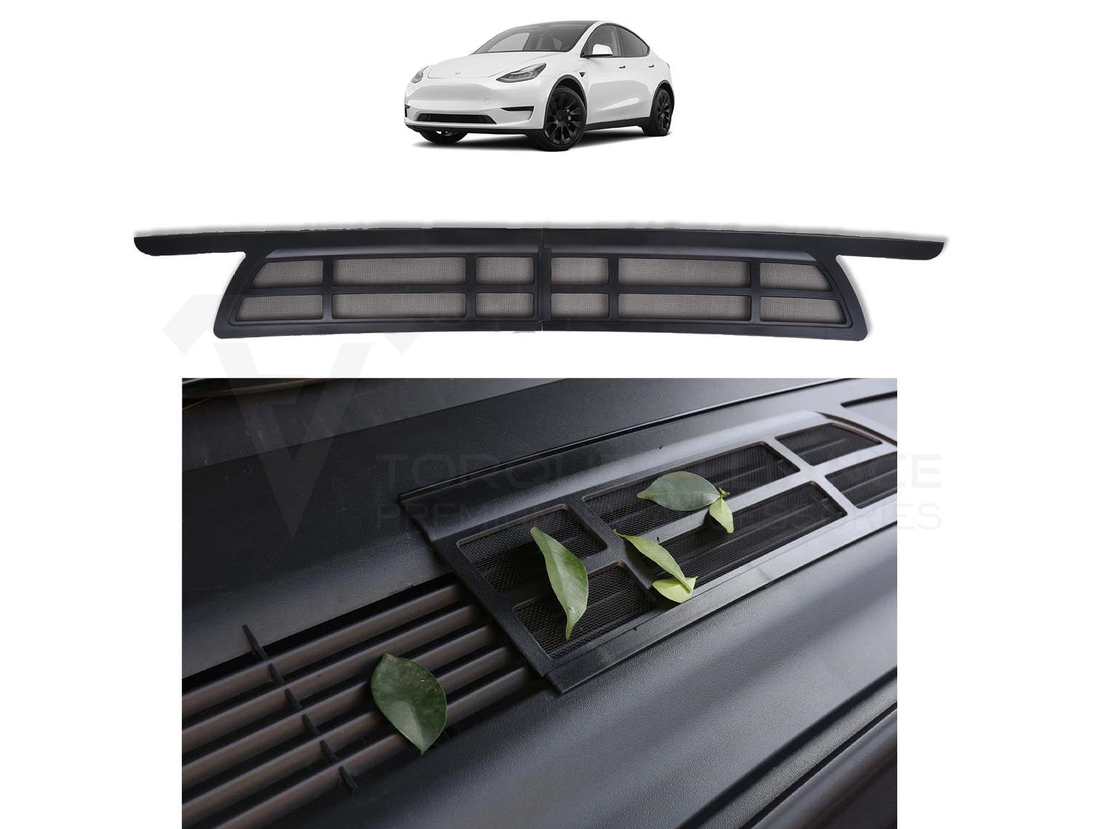 For Tesla Model Y 20-23 Insect Net Mesh Front Air Inlet Vent Grille Cover  2PCS