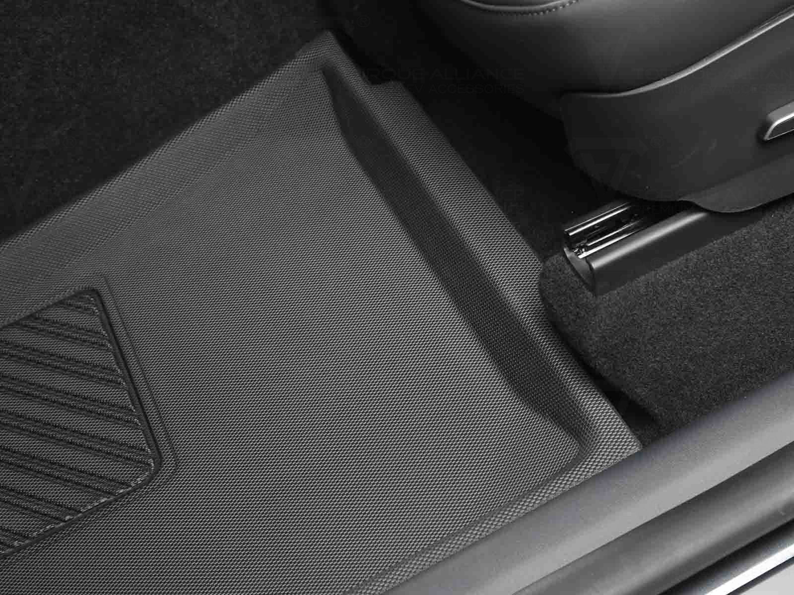 Tesla Model Y: All-weather Interior Floor Mat Set (3 pcs, 3D-TPR Rubber) - Torque Alliance