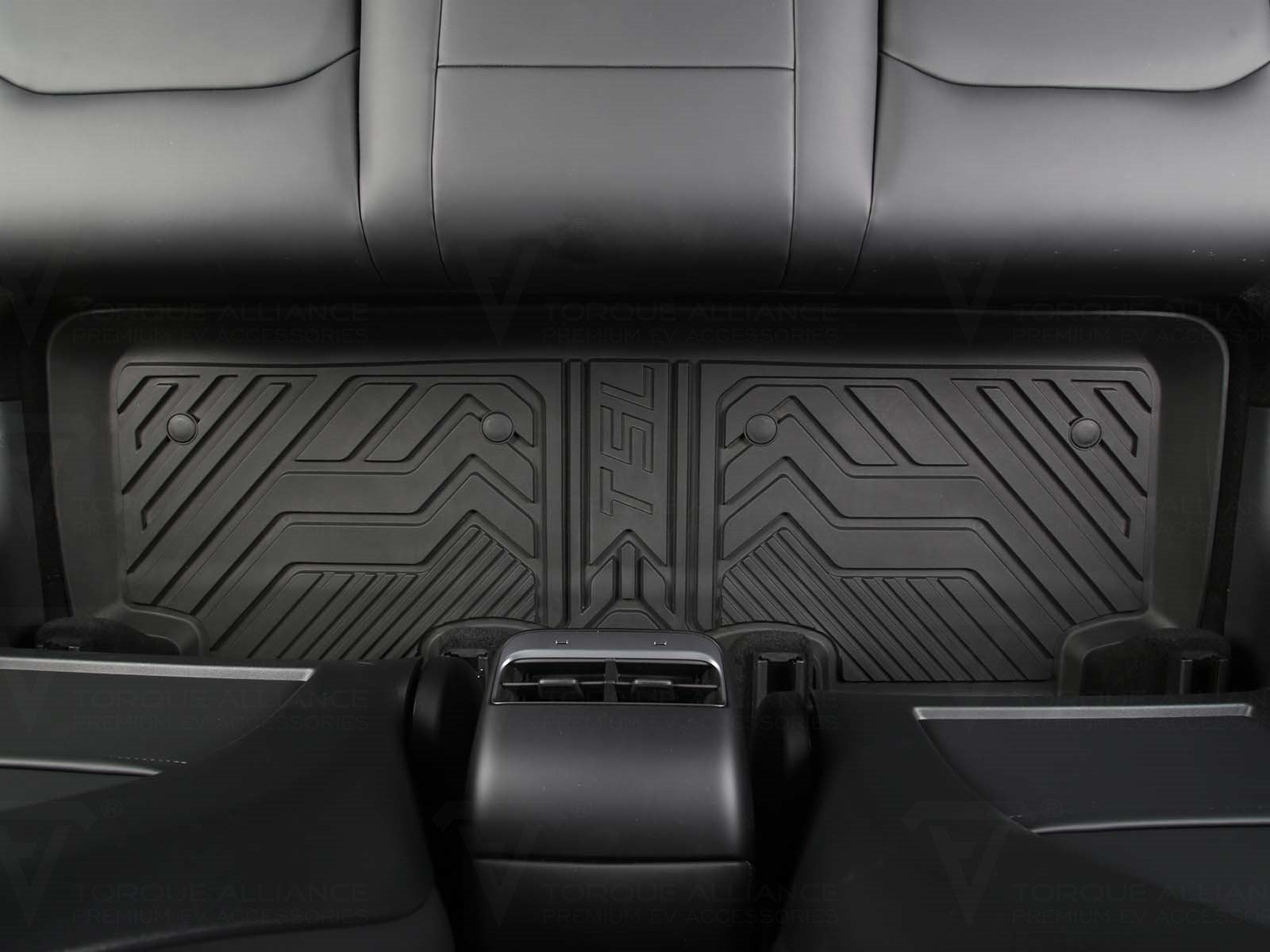 Tesla Model Y: All-weather Interior Floor Mat Set (3 pcs, Premium Recyclable Rubber) - Torque Alliance