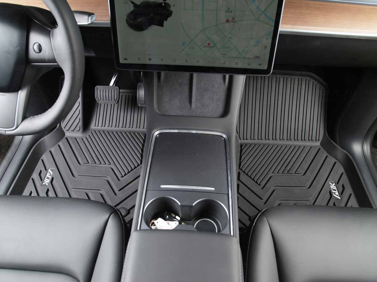 Model Y Eco-Friendly TPE Floor Mats Interior / Tesla / Tesla Modification /  Automotive Accessories / Tesla Accessories / Interior Modification