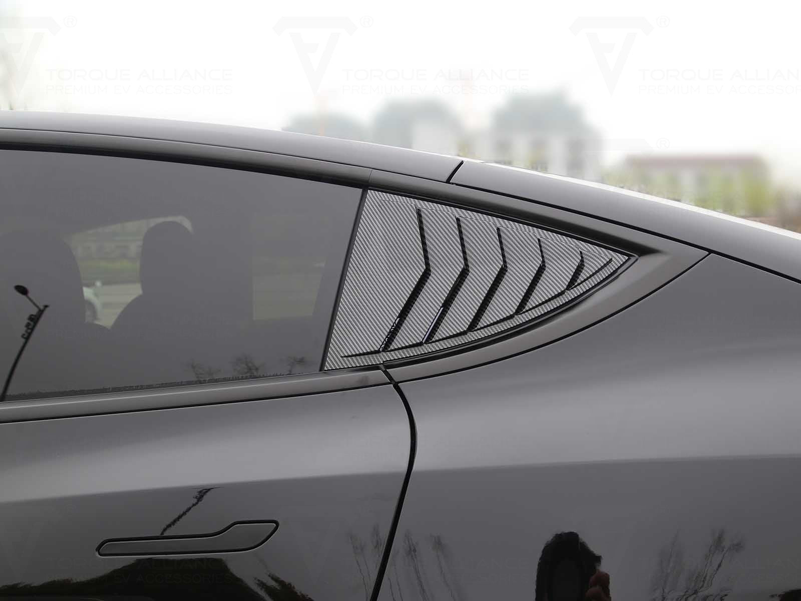 Tesla Model Y: C-pillar Window Cover Trim Set (ABS, 2 pcs) - Torque Alliance