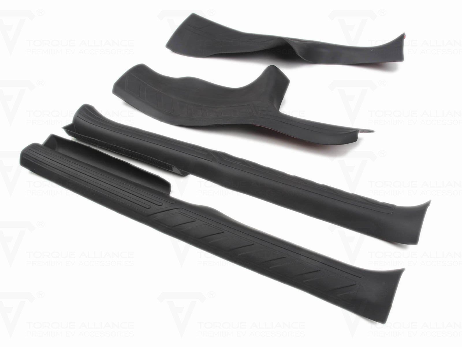 Tesla Model Y: Door Sill Protector Set (TPE Rubber, 4 pcs) - Torque Alliance