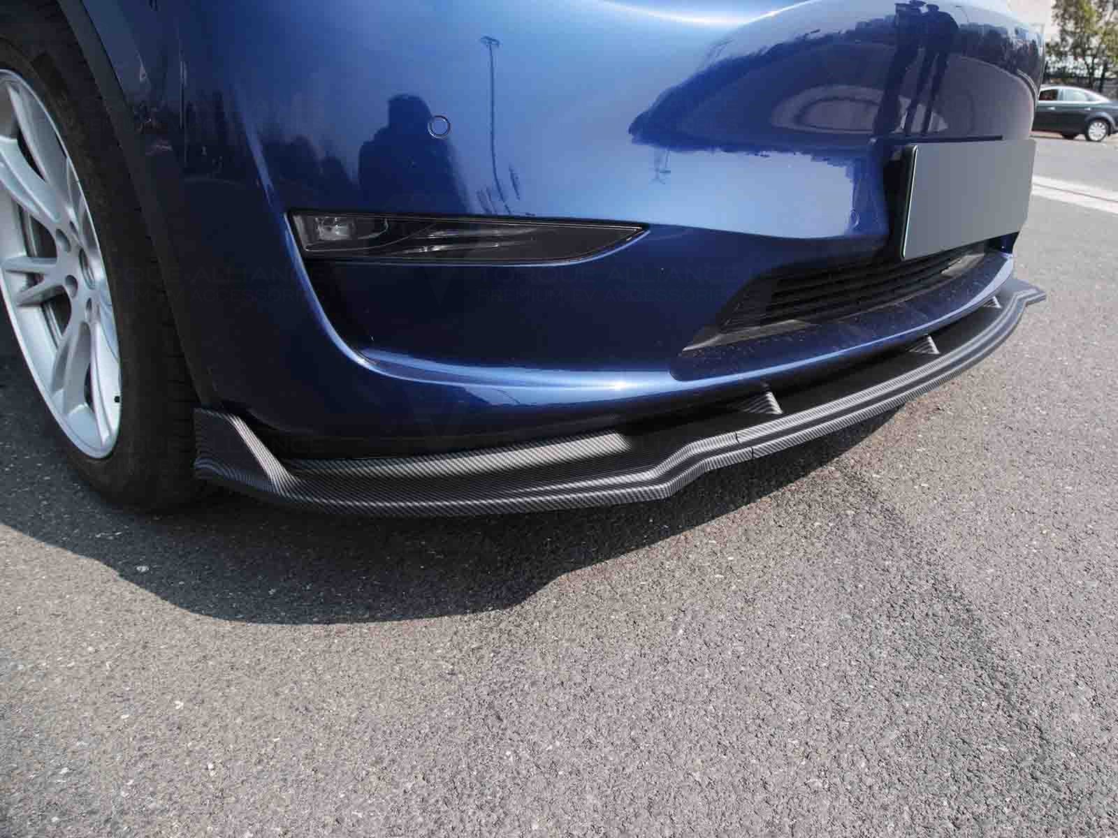 Tesla Model Y: Front Lip Spoiler (ABS + Coating) - Torque Alliance