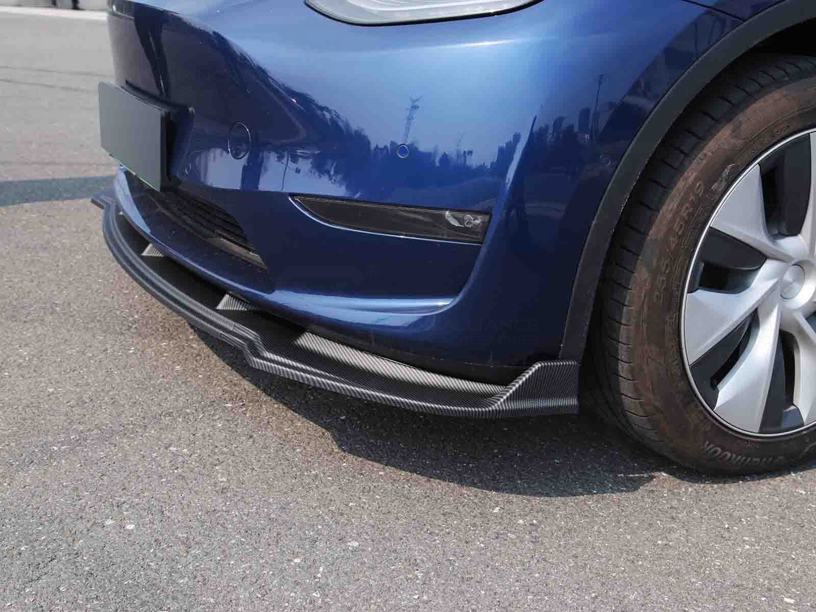 Tesla Model Y: Front Lip Spoiler (ABS + Coating) - Torque Alliance