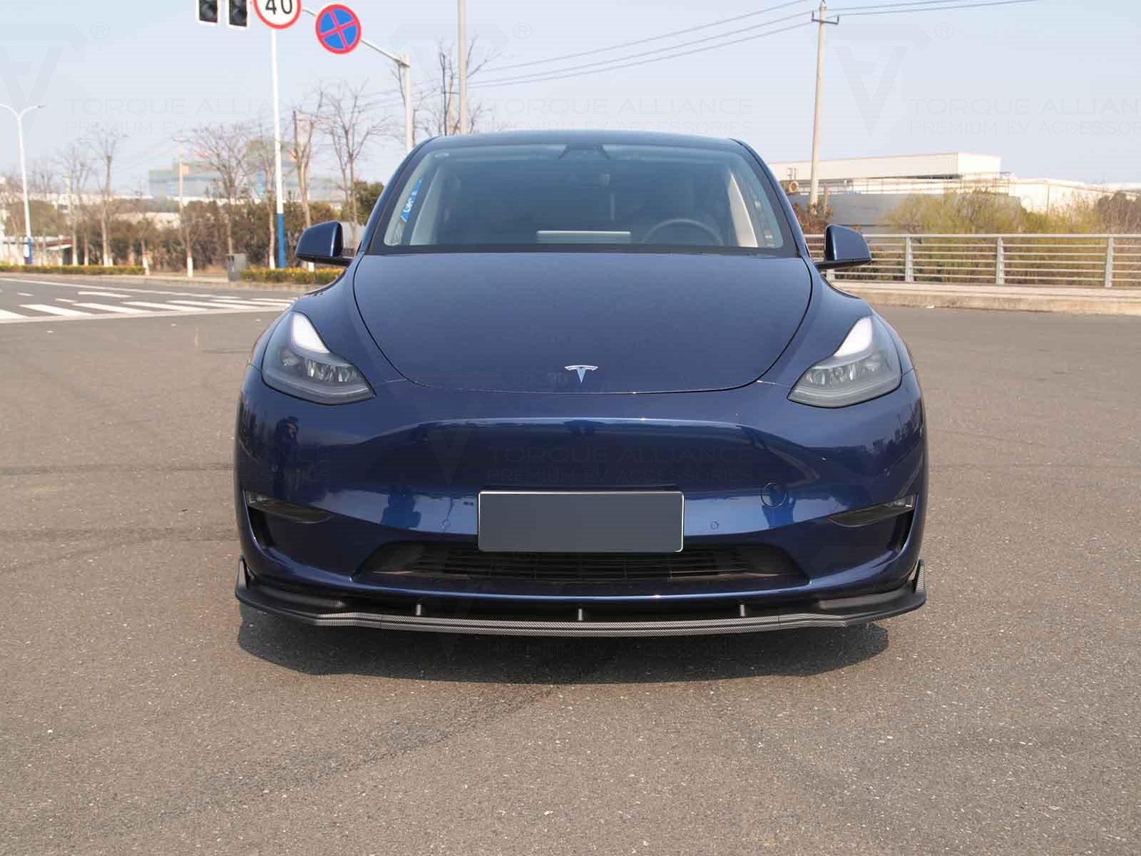 Tesla Model Y: Front Lip Spoiler (ABS + Coating) - Torque Alliance