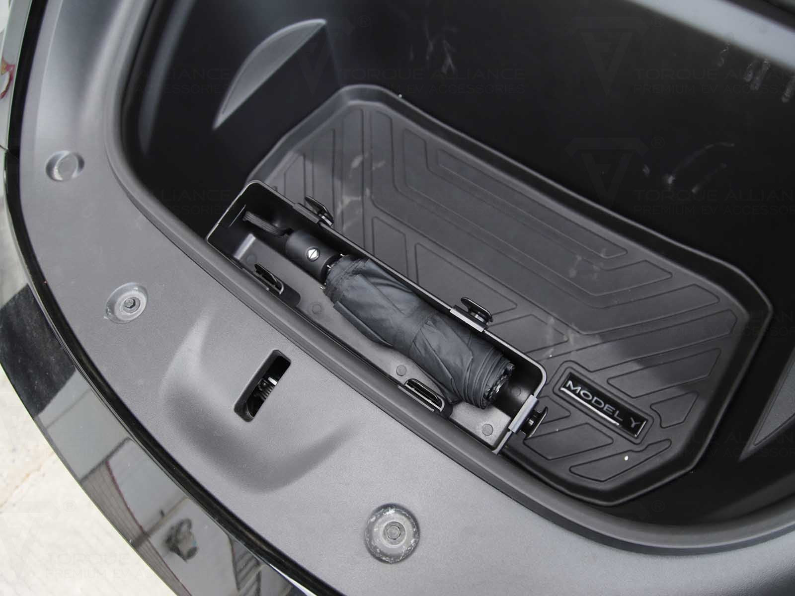 Tesla Model Y: Frunk Umbrella Organizer - Torque Alliance