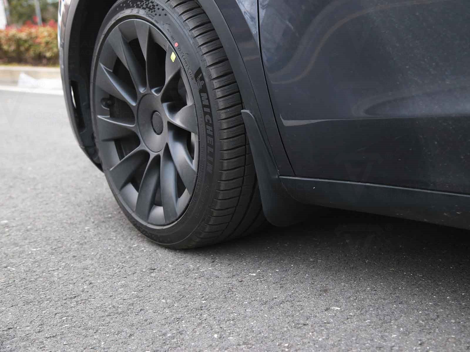 Tesla Model Y: Mud Flaps, Splash Guard (No-drilling) - Torque Alliance