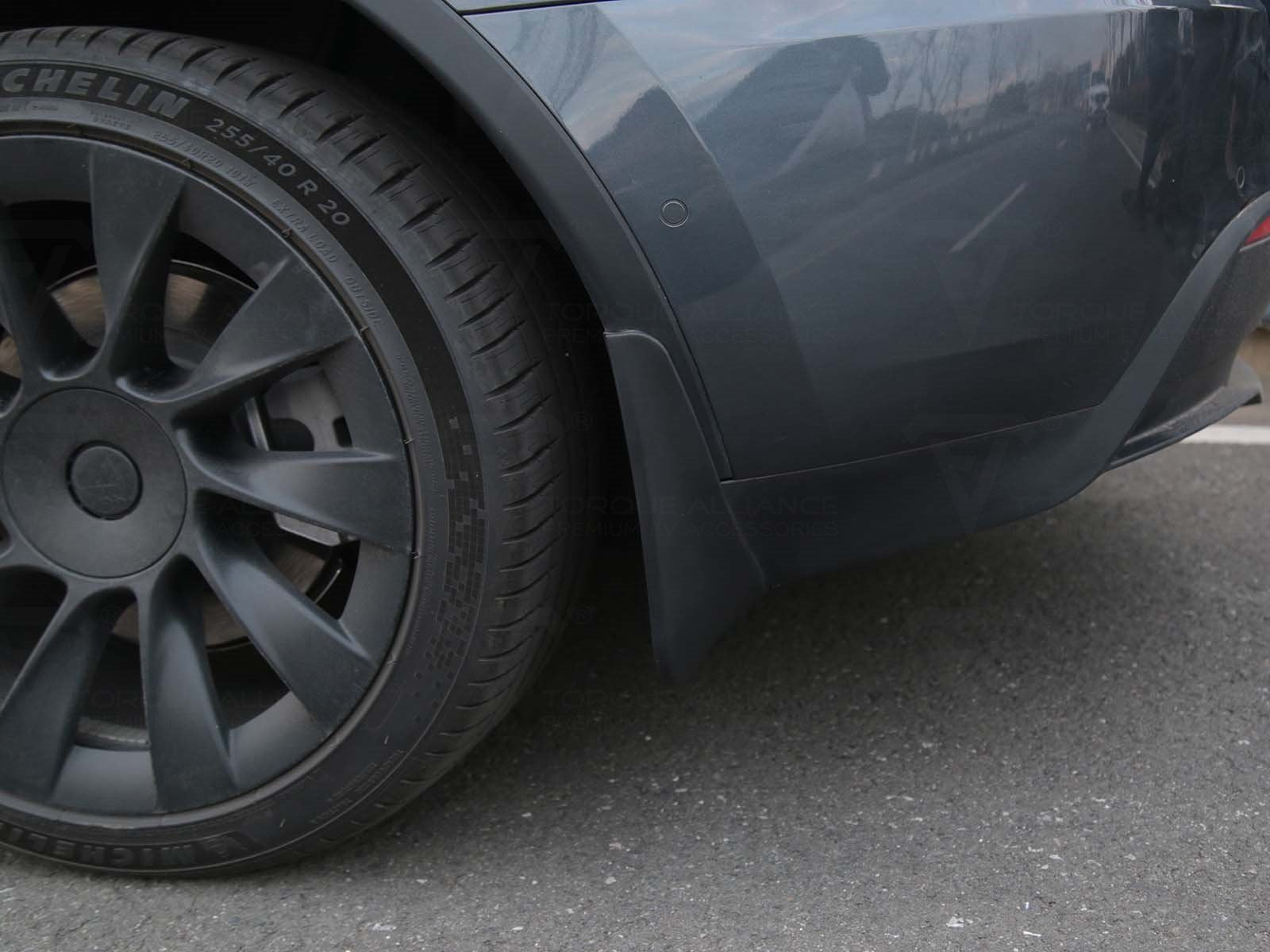 Tesla Model Y: Mud Flaps, Splash Guard (No-drilling) - Torque Alliance