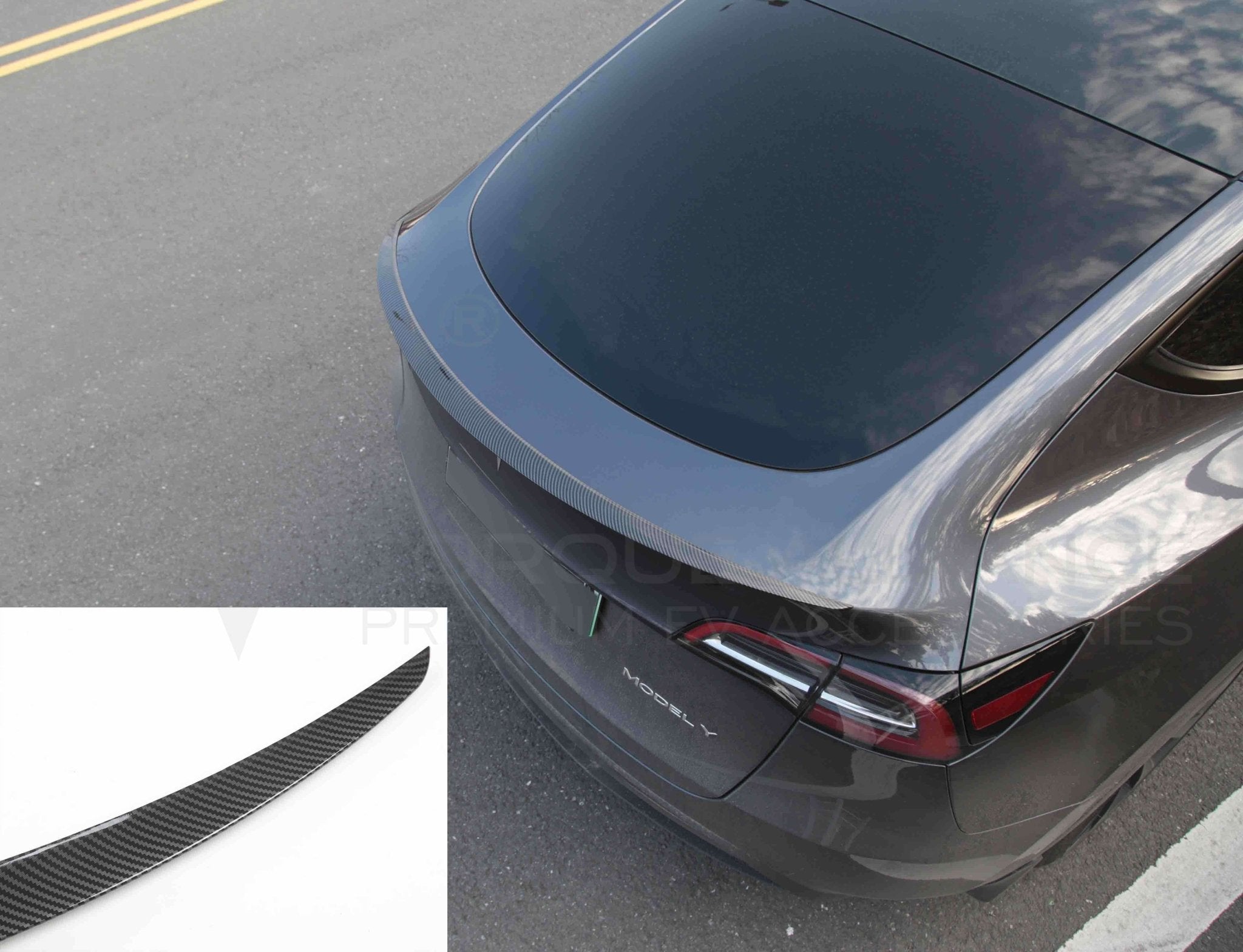 Tesla Model Y: Performance Tail Spoiler (ABS + Coating) - Torque Alliance