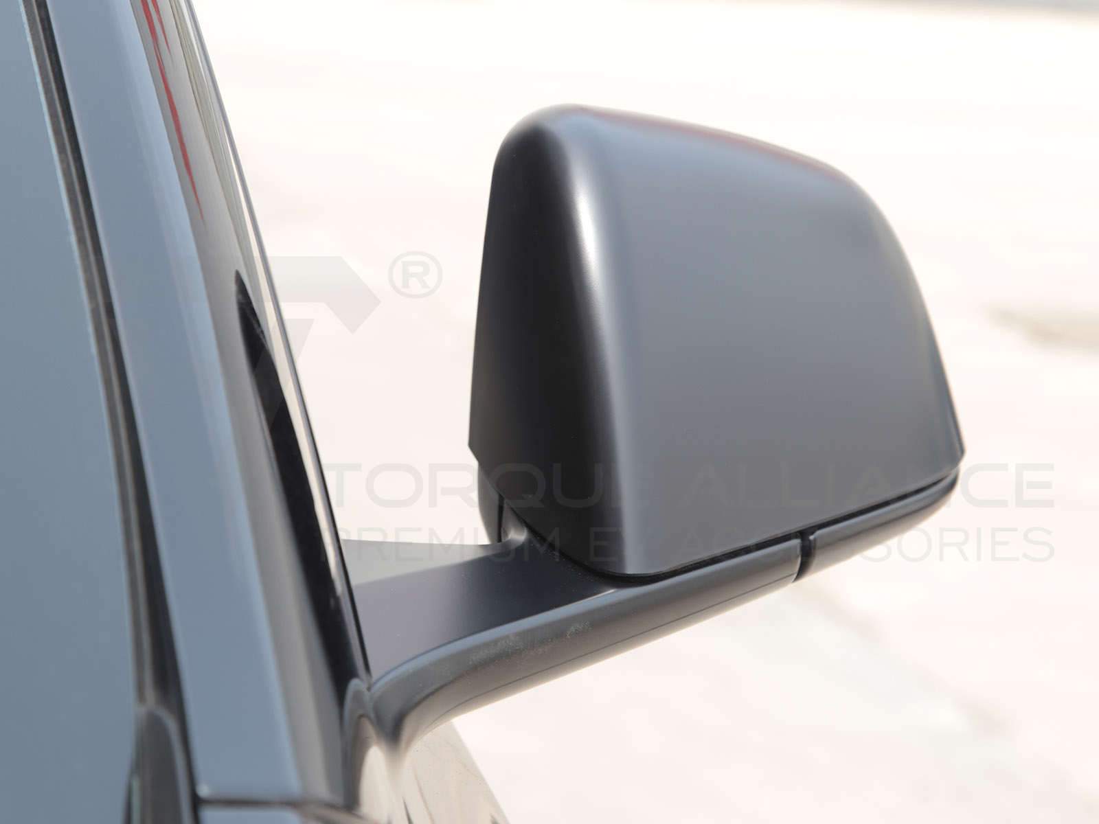 Tesla Model Y: Rear View Mirror Cover Set (ABS + Coating) - Torque Alliance