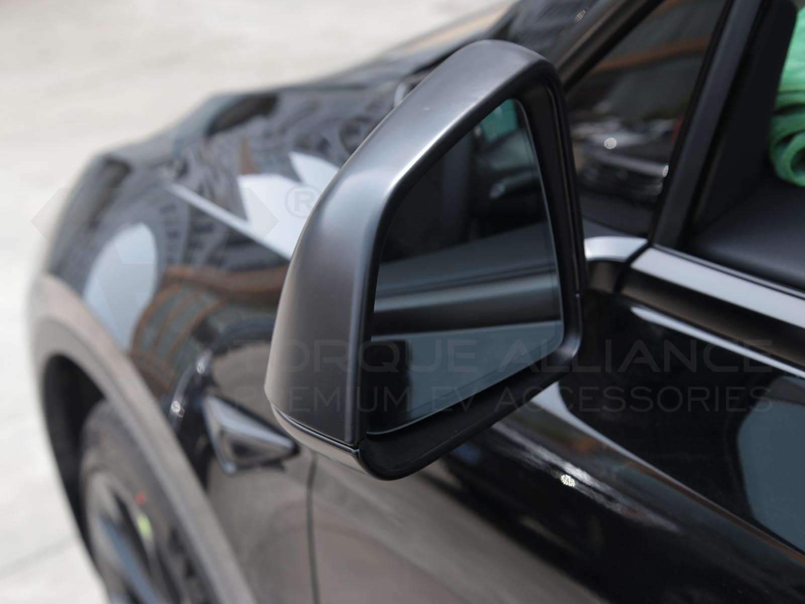 Tesla Model Y: Rear View Mirror Cover Set (ABS + Coating) - Torque Alliance