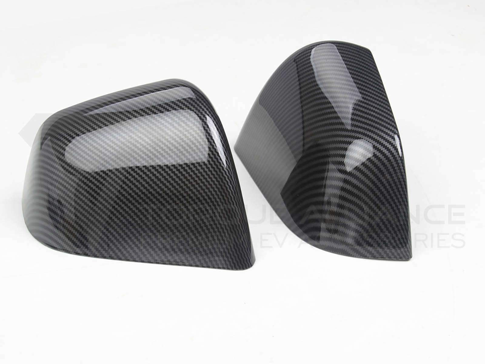 Tesla Model Y: Rear View Mirror Cover Set (ABS + Coating) - Torque Alliance