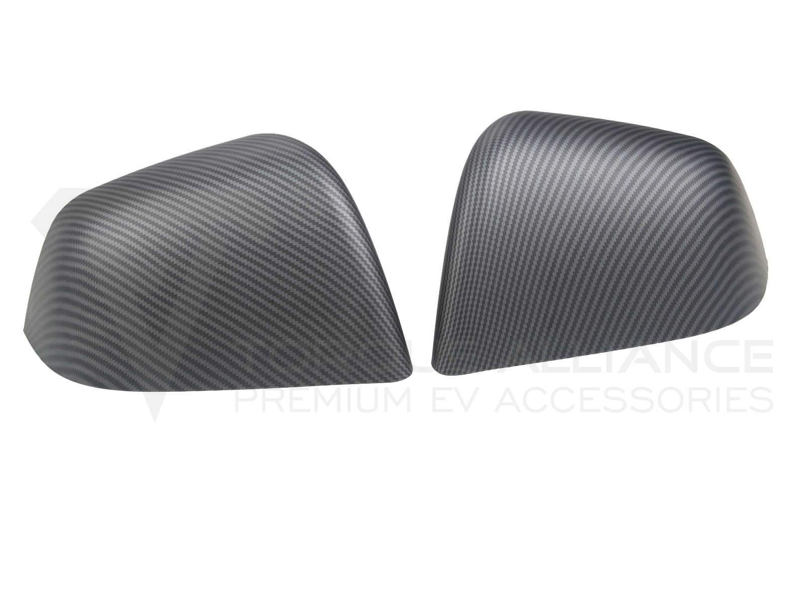 Tesla Model Y: Rear View Mirror Cover Set (ABS + Coating) - Torque Alliance