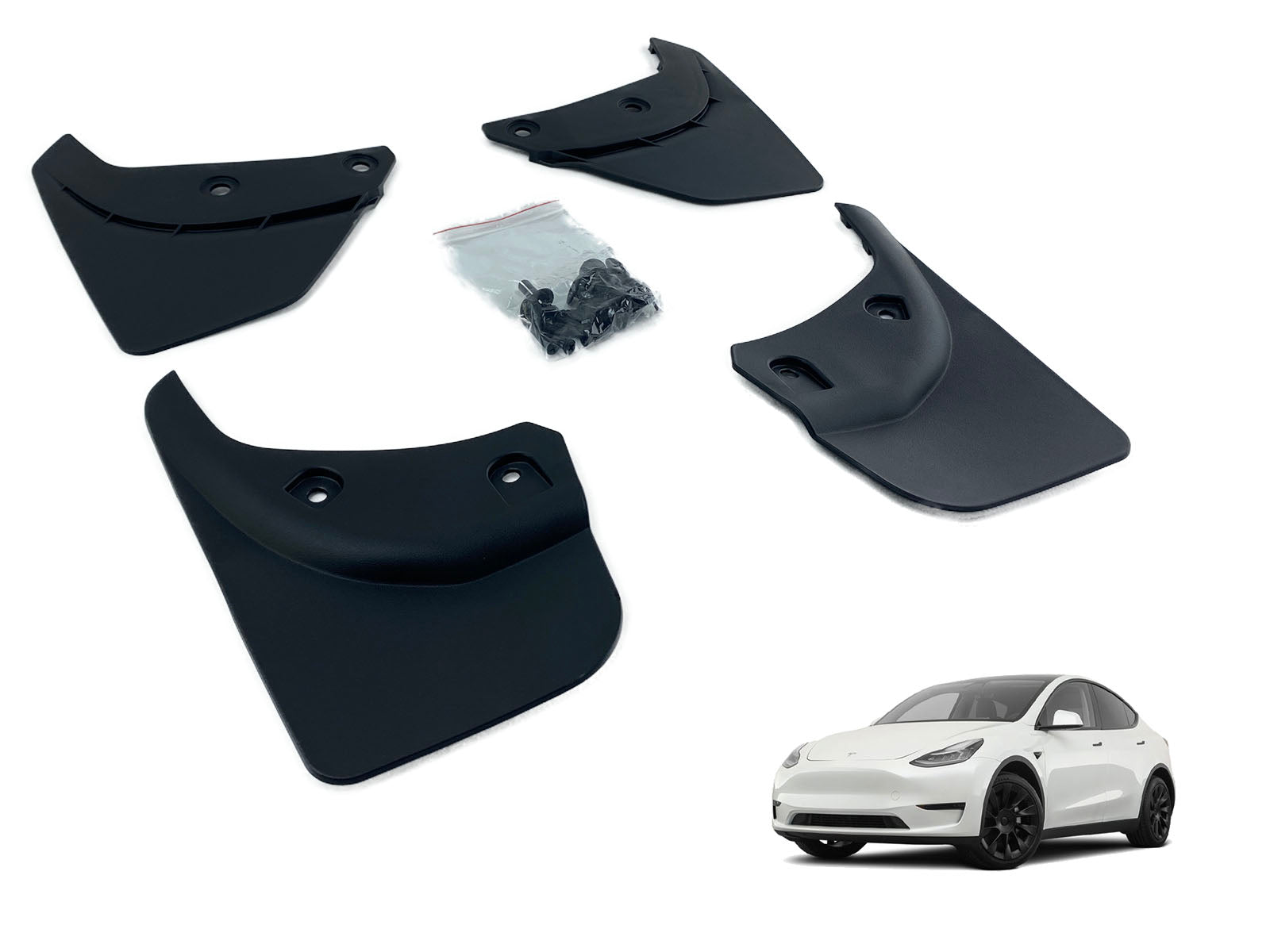 Tesla Model Y: Small Mud Flaps (OEM Style) - Torque Alliance