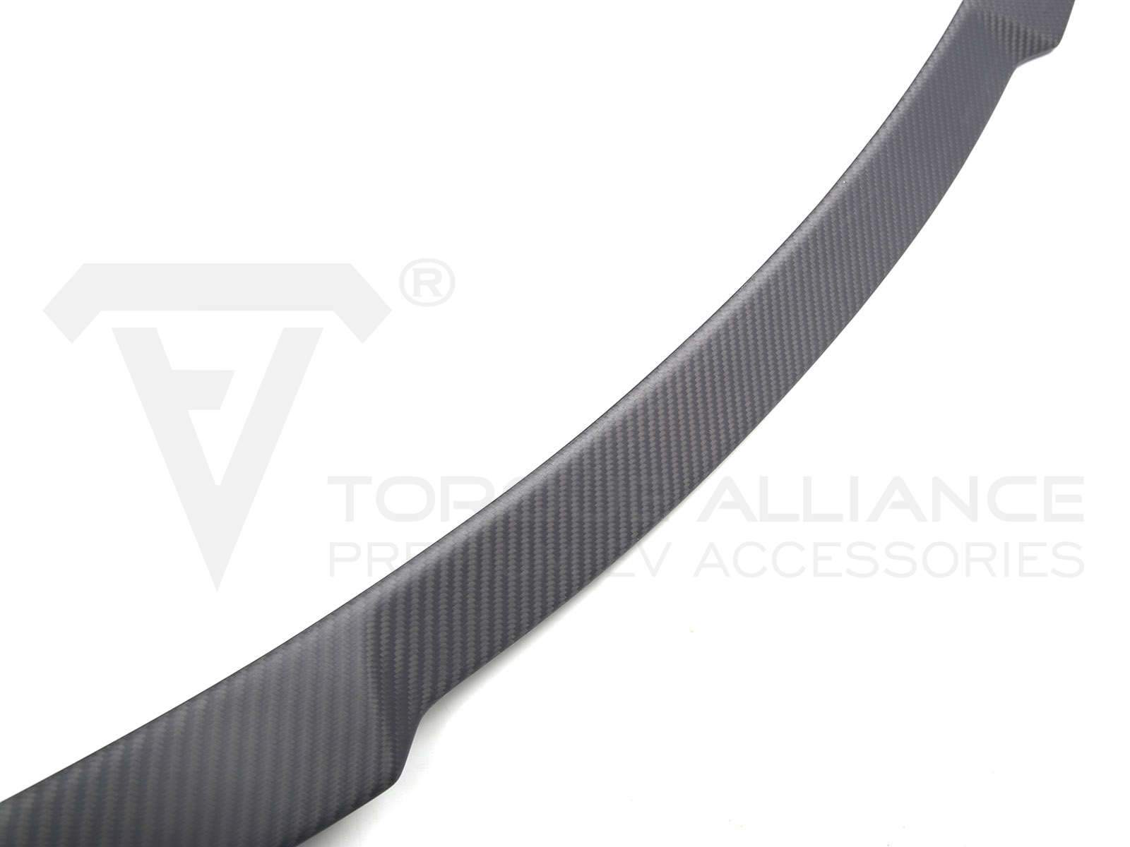 Tesla Model Y: Sportive Tail Spoiler (Genuine Carbon Fiber) - Torque Alliance