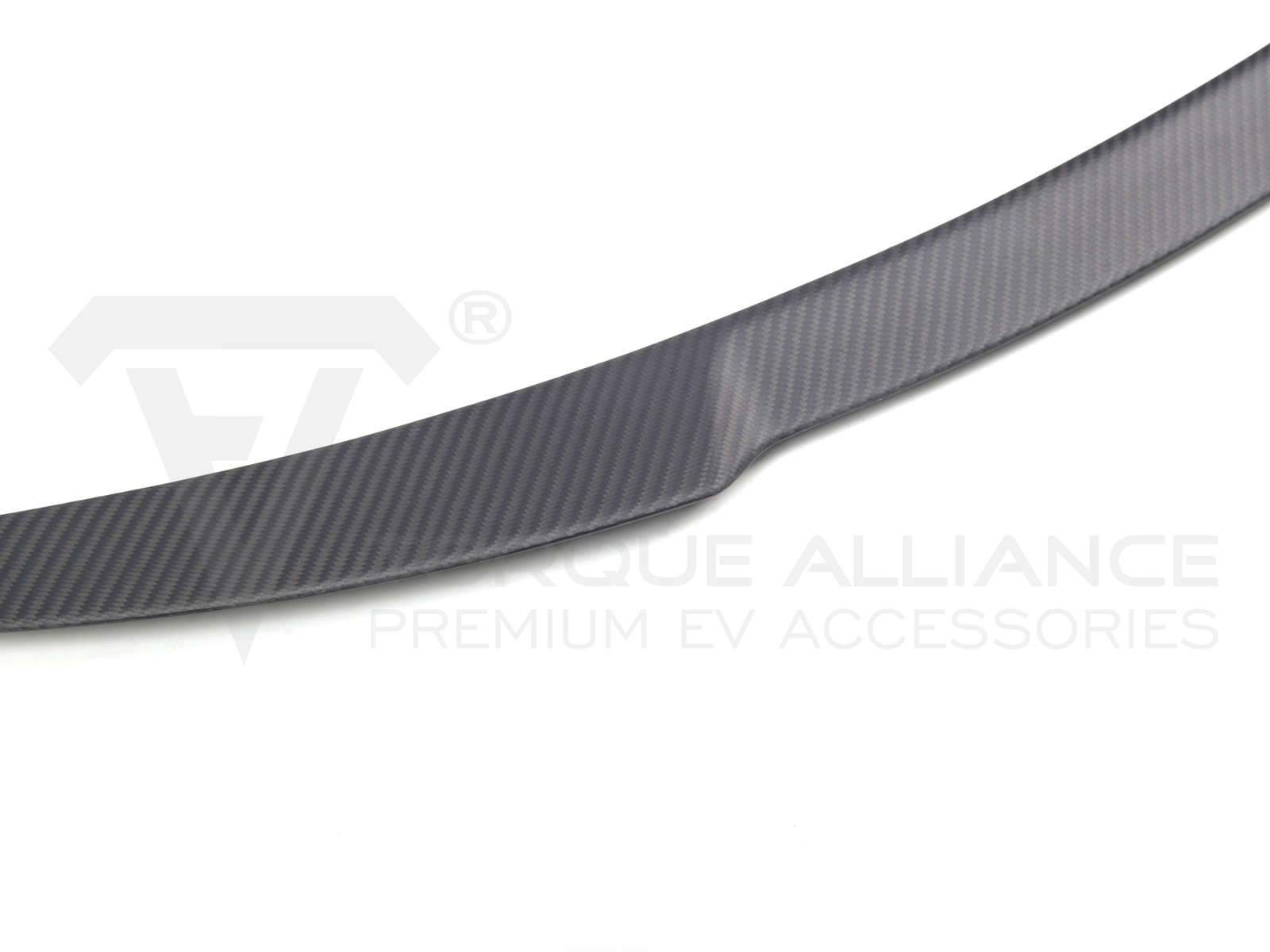 Tesla Model Y: Sportive Tail Spoiler (Genuine Carbon Fiber) - Torque Alliance