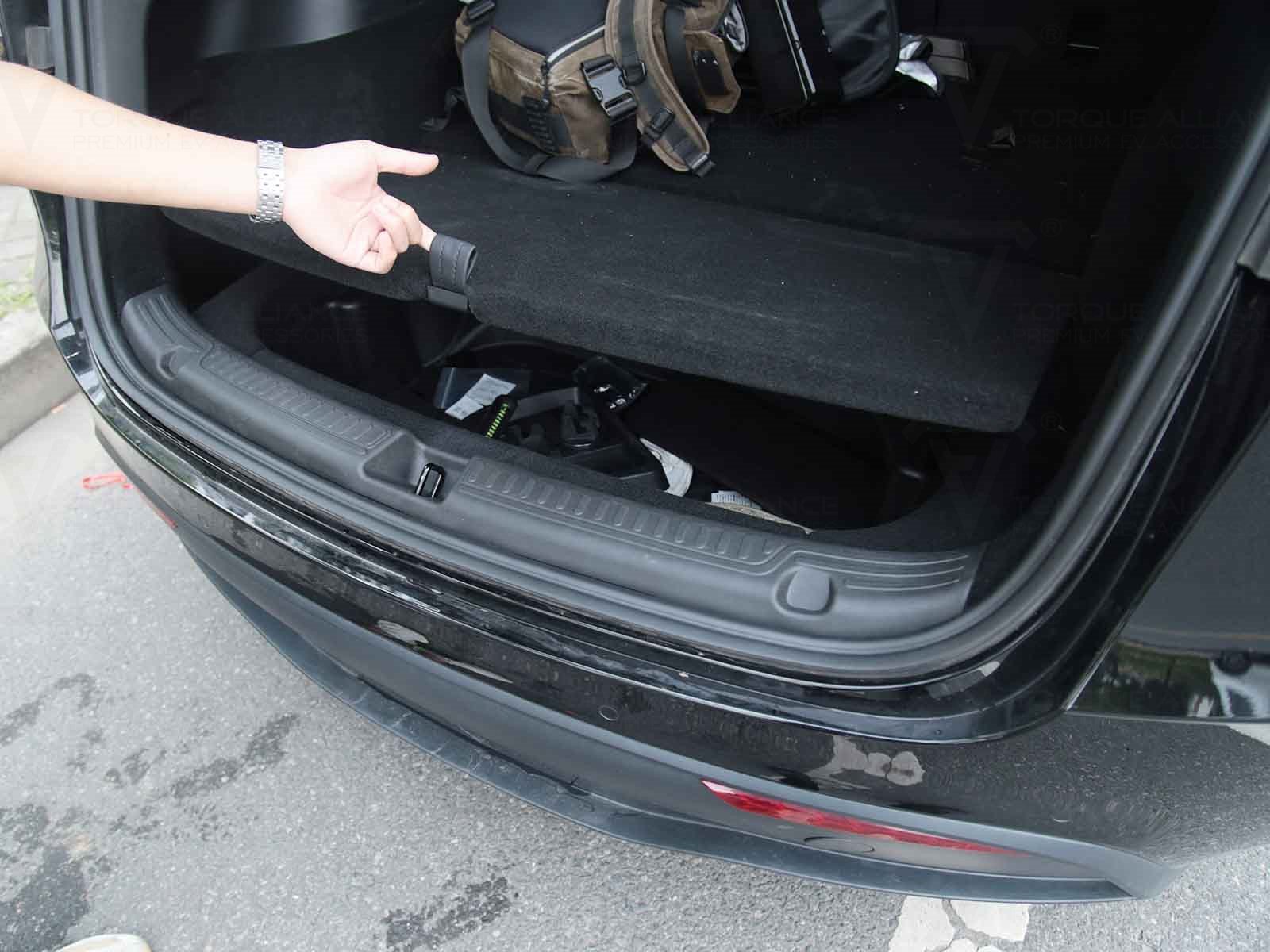 Tesla Model Y: Trunk Loading Sill Protector (TPE Rubber) - Torque Alliance