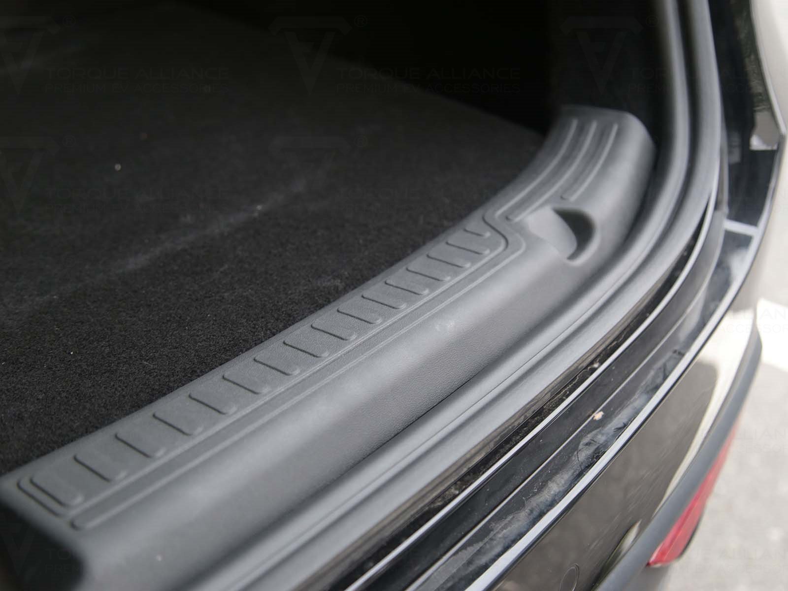 Tesla Model Y: Trunk Loading Sill Protector (TPE Rubber) - Torque Alliance