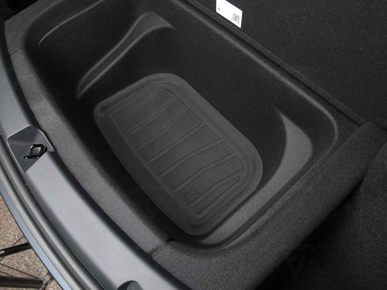 Tesla Model Y: Trunk Lower Compartment Mat (3D-TPR Rubber) - Torque Alliance