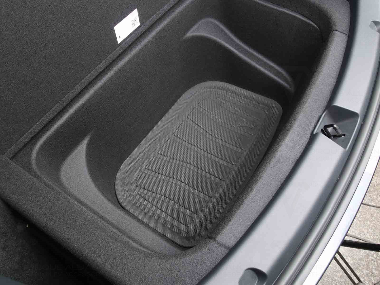 Tesla Model Y: Trunk Lower Compartment Mat (3D-TPR Rubber) - Torque Alliance