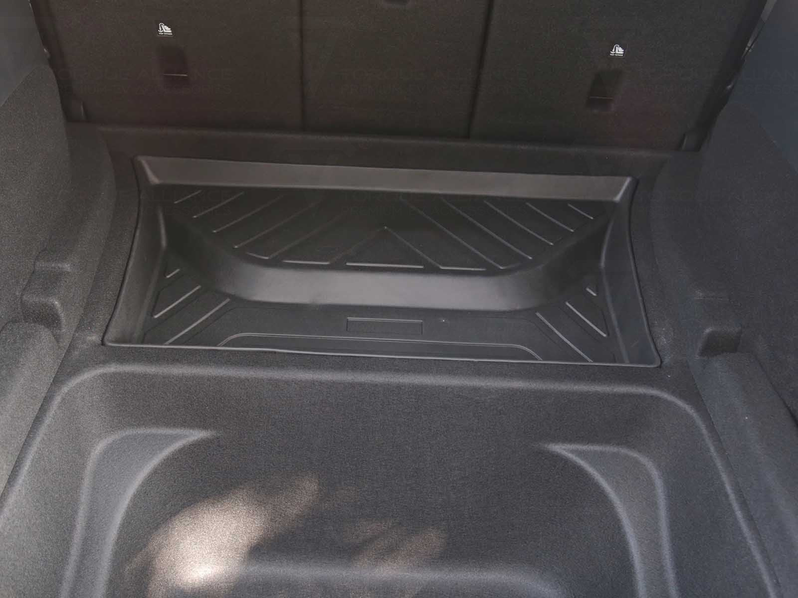 Tesla Model Y: Trunk Lower Compartment Mat (Premium Recyclable Rubber) - Torque Alliance