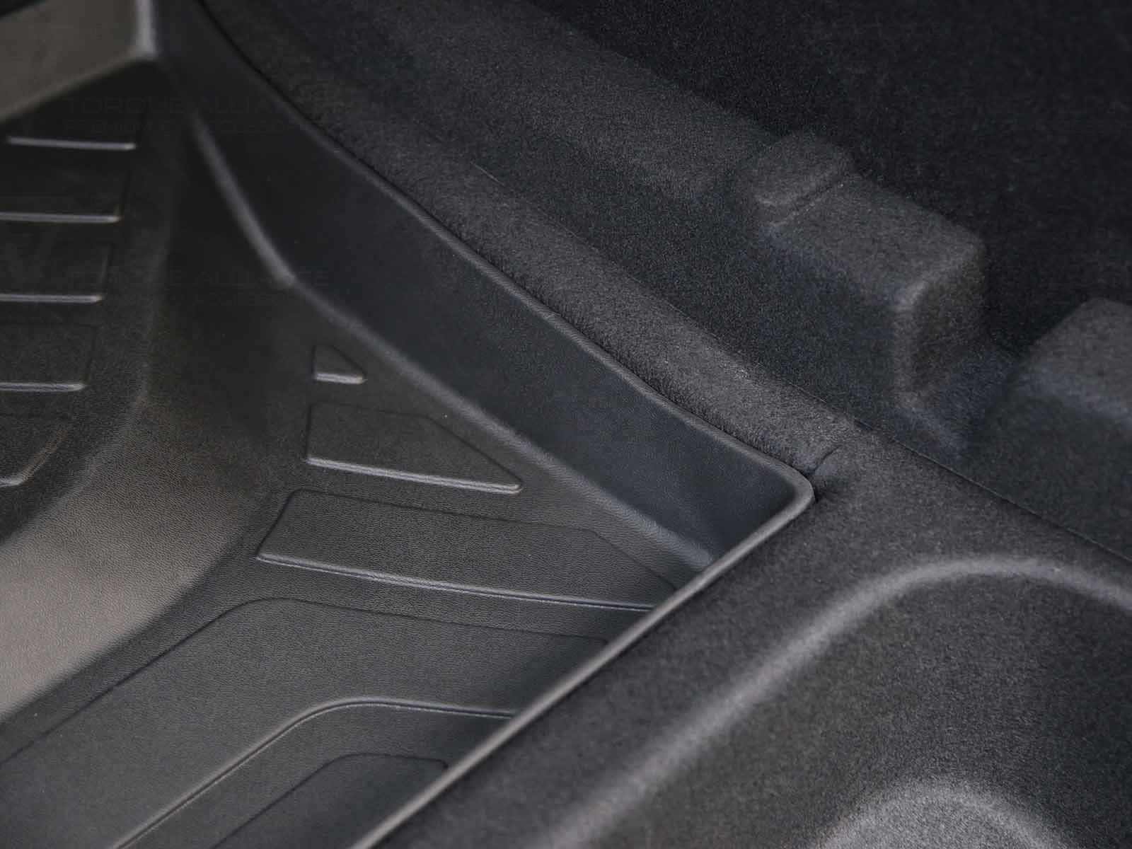 Tesla Model Y: Trunk Lower Compartment Mat (Premium Recyclable Rubber) - Torque Alliance