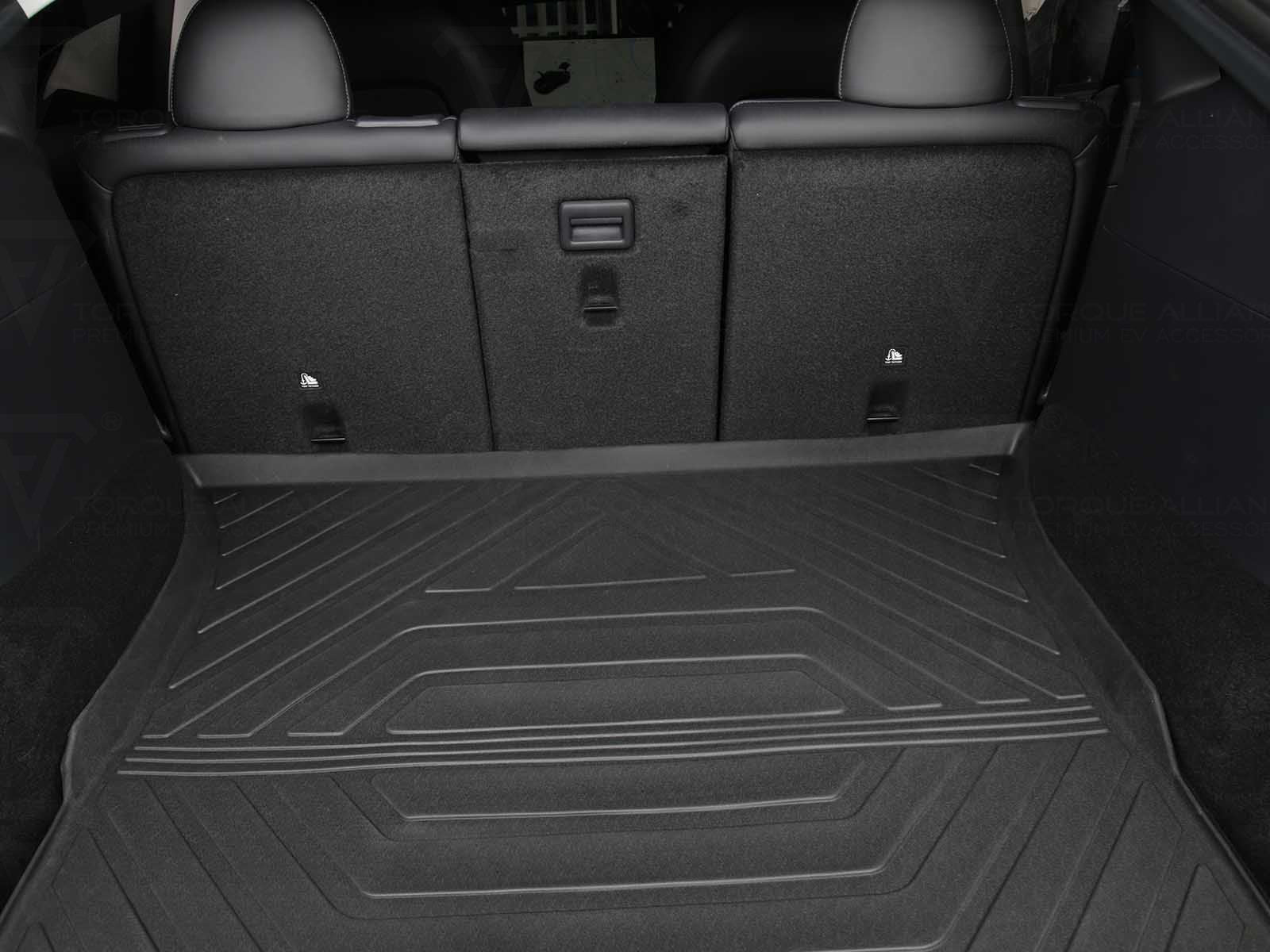 Tesla Model Y: Trunk Mat, Boot Liner (Premium Recyclable Rubber) - Torque Alliance