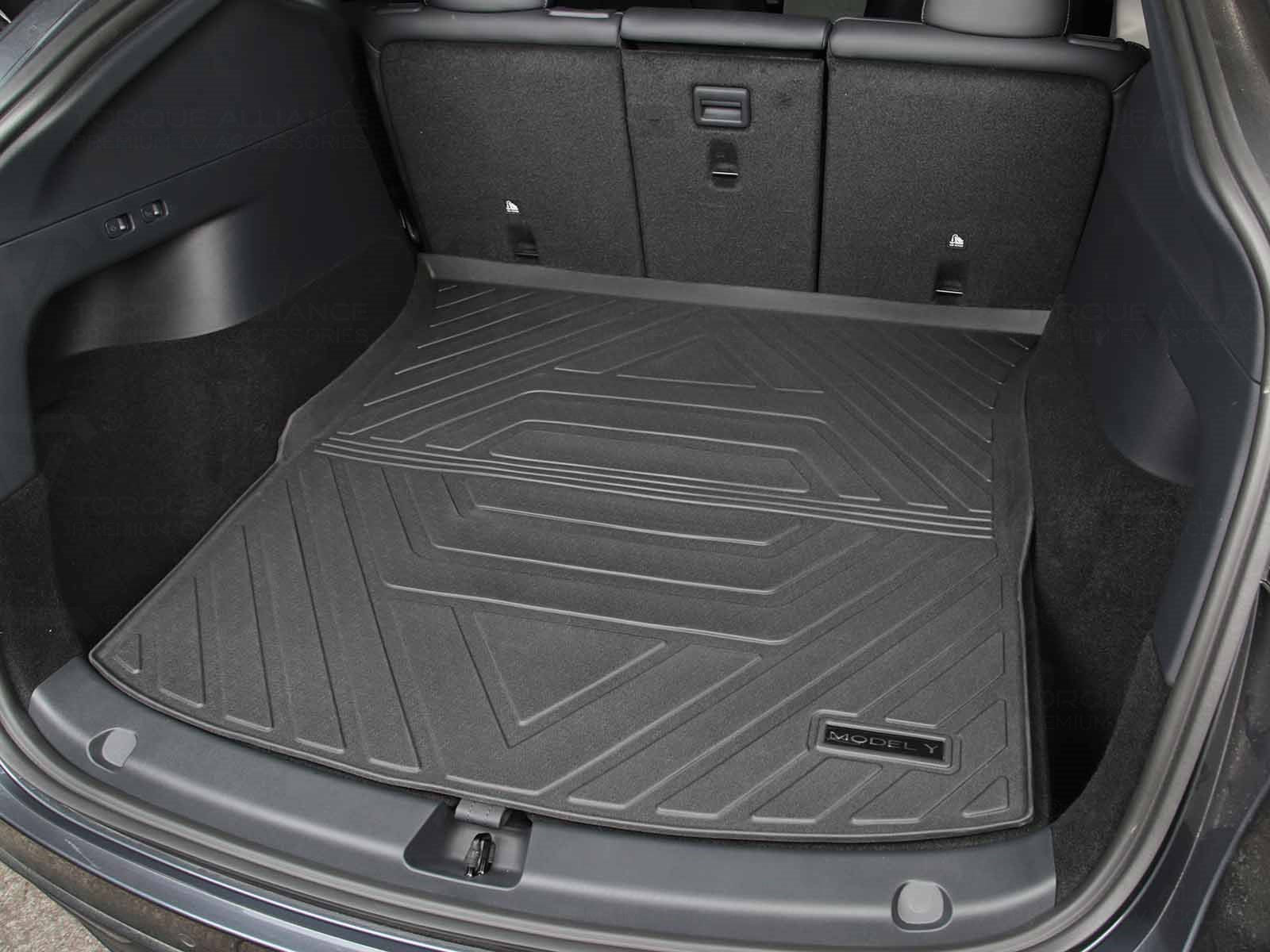 Tesla Model Y: Trunk Mat, Boot Liner (Premium Recyclable Rubber) - Torque Alliance