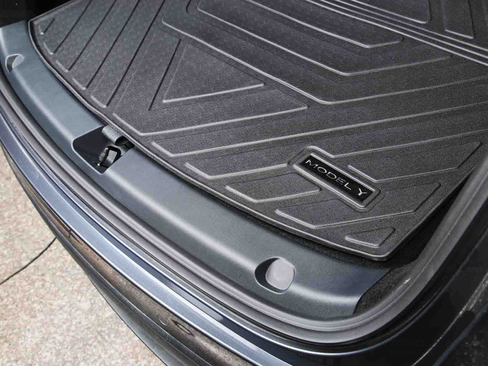 Tesla Model Y: Trunk Mat, Boot Liner (Premium Recyclable Rubber) - Torque Alliance