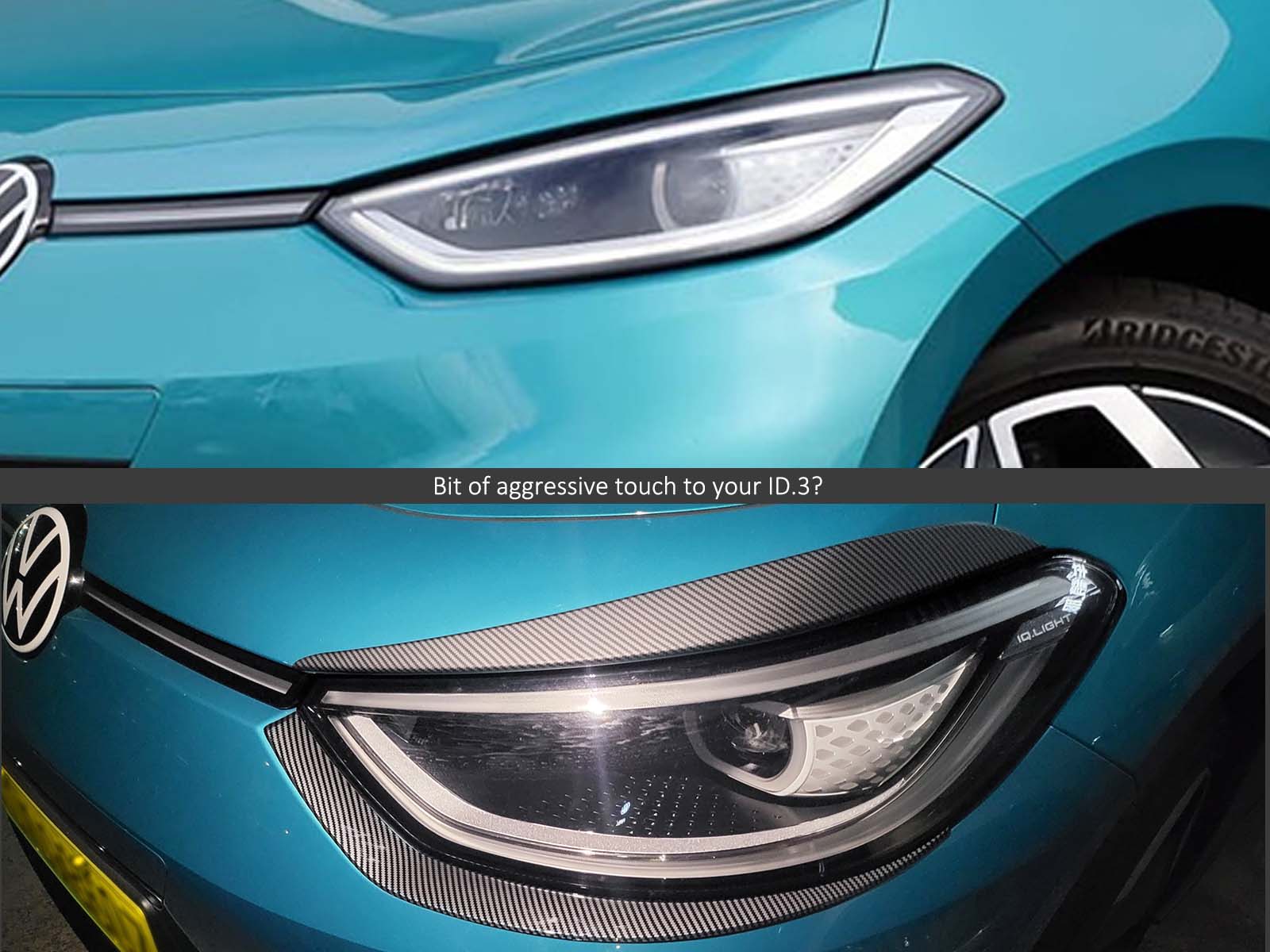 V W ID.3: Headlight Decals (Eyeliner) - Torque Alliance