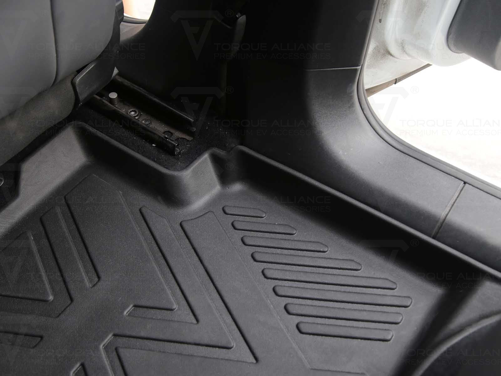 VW ID 3: Premium Recycle Rubber 3D All Weather Interior Floor Mats with Raised Edge, Left-hand-drive - Torque Alliance