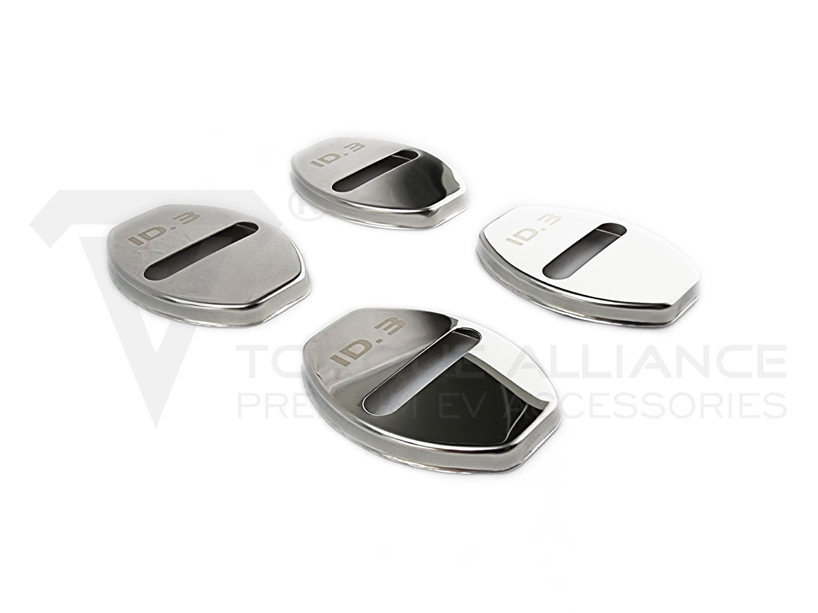 VW ID.3: Door Lock Latch Cap Set (Aluminum, 4 pcs) - Torque Alliance