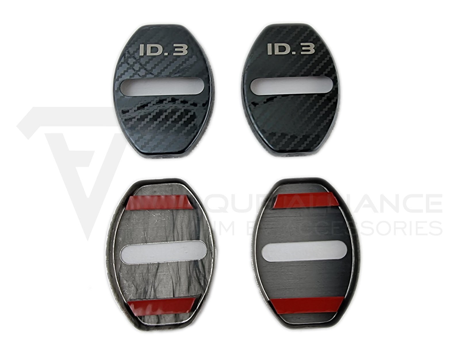 VW ID.3: Door Lock Latch Cap Set (Aluminum, 4 pcs) - Torque Alliance