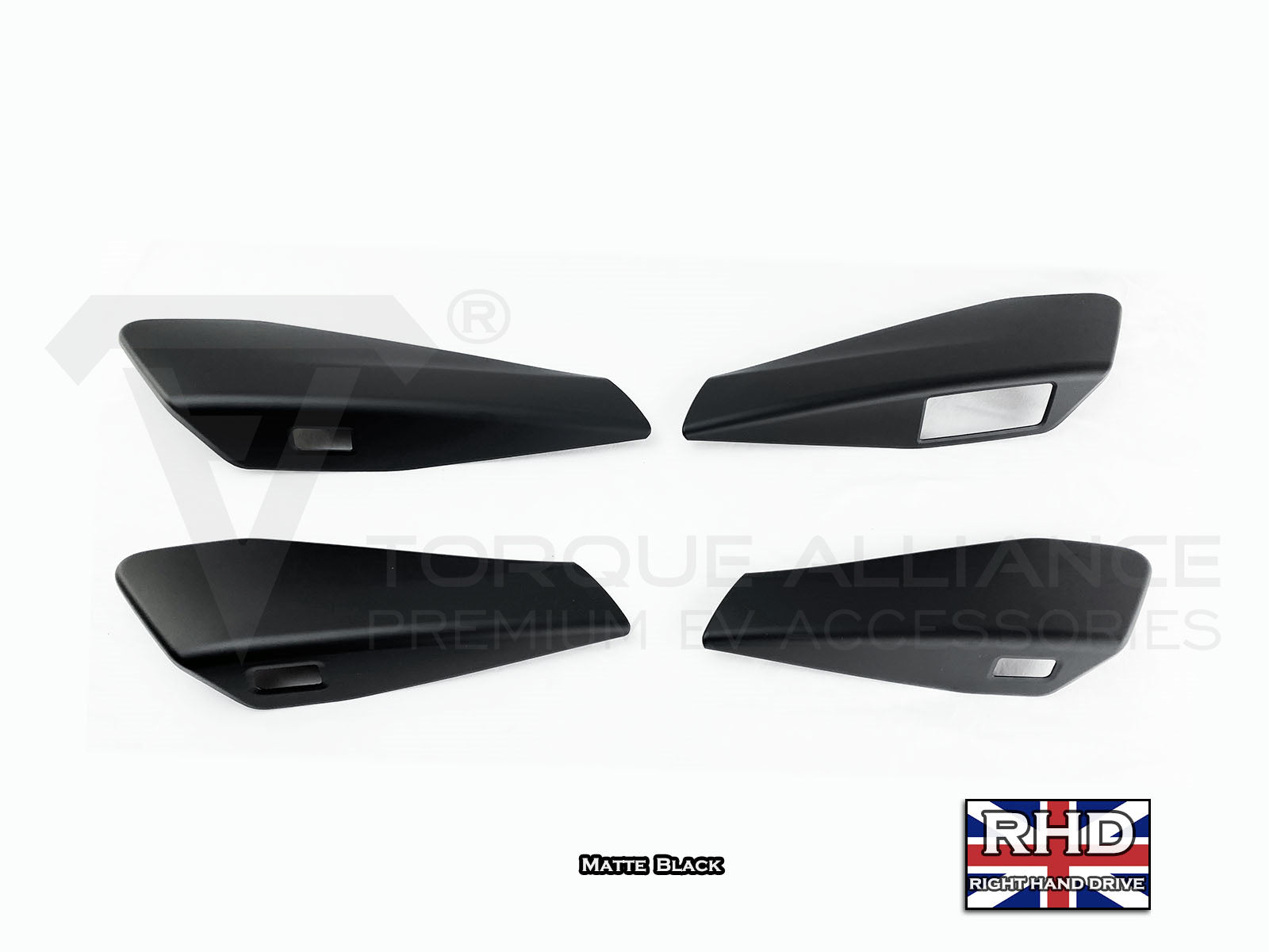 VW ID.3,ID.4: UK RHD, Right-hand-drive, Interior Door Handle Cover Set (ABS + Coating, 4 pcs) - Torque Alliance