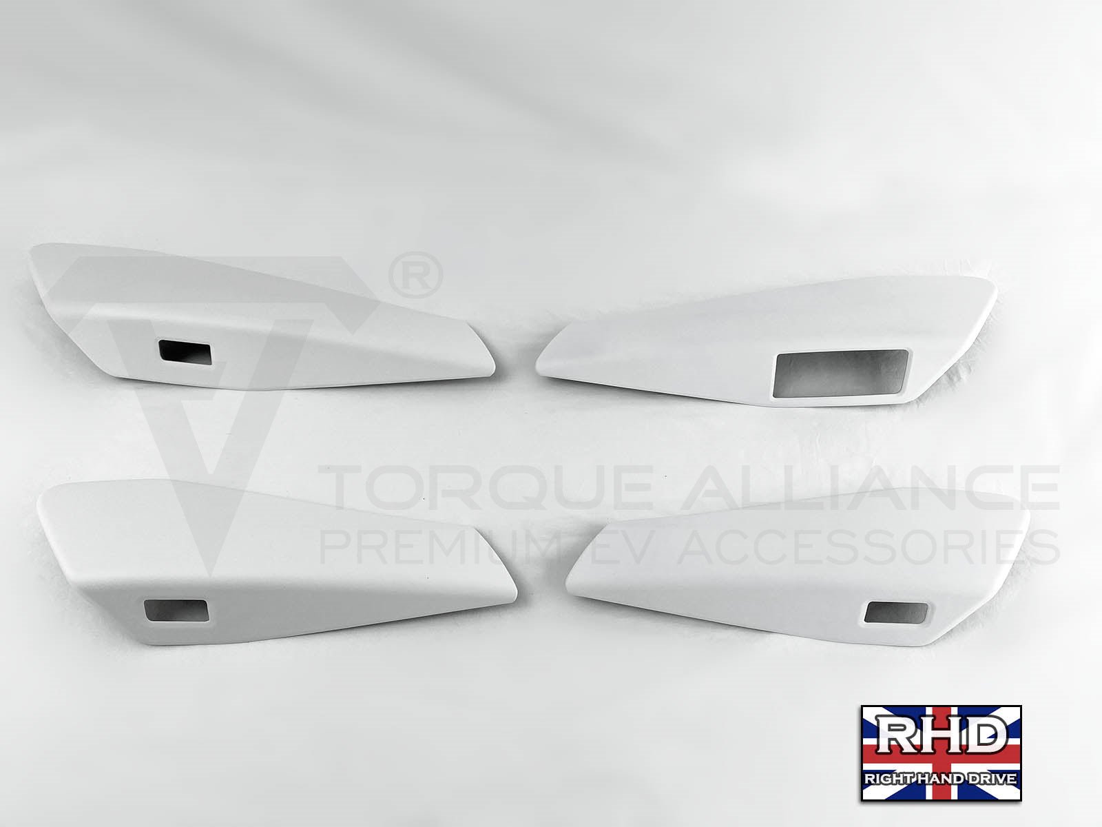 VW ID.3,ID.4: UK RHD, Right-hand-drive, Interior Door Handle Cover Set (ABS + Coating, 4 pcs) - Torque Alliance