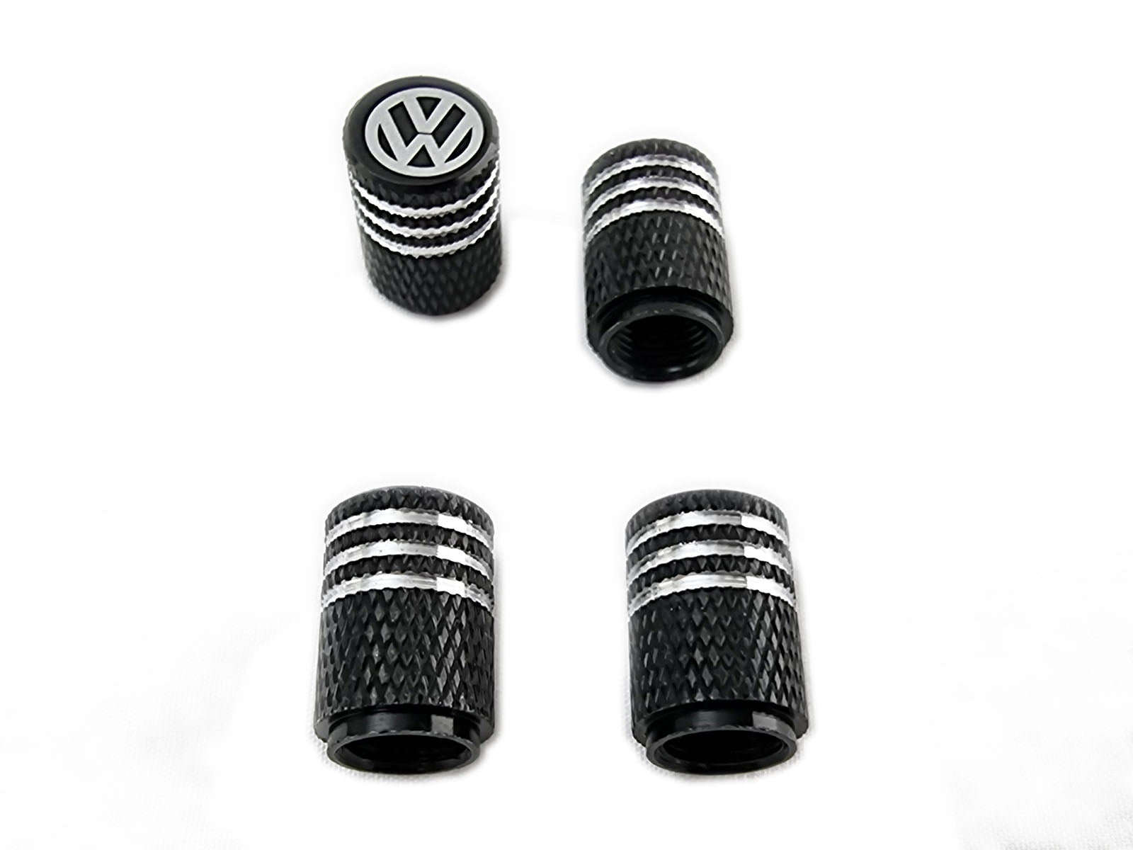 VW ID.3,ID.4: Wheel valve caps, air valve stem covers (Aluminum, 4 pcs) - Torque Alliance